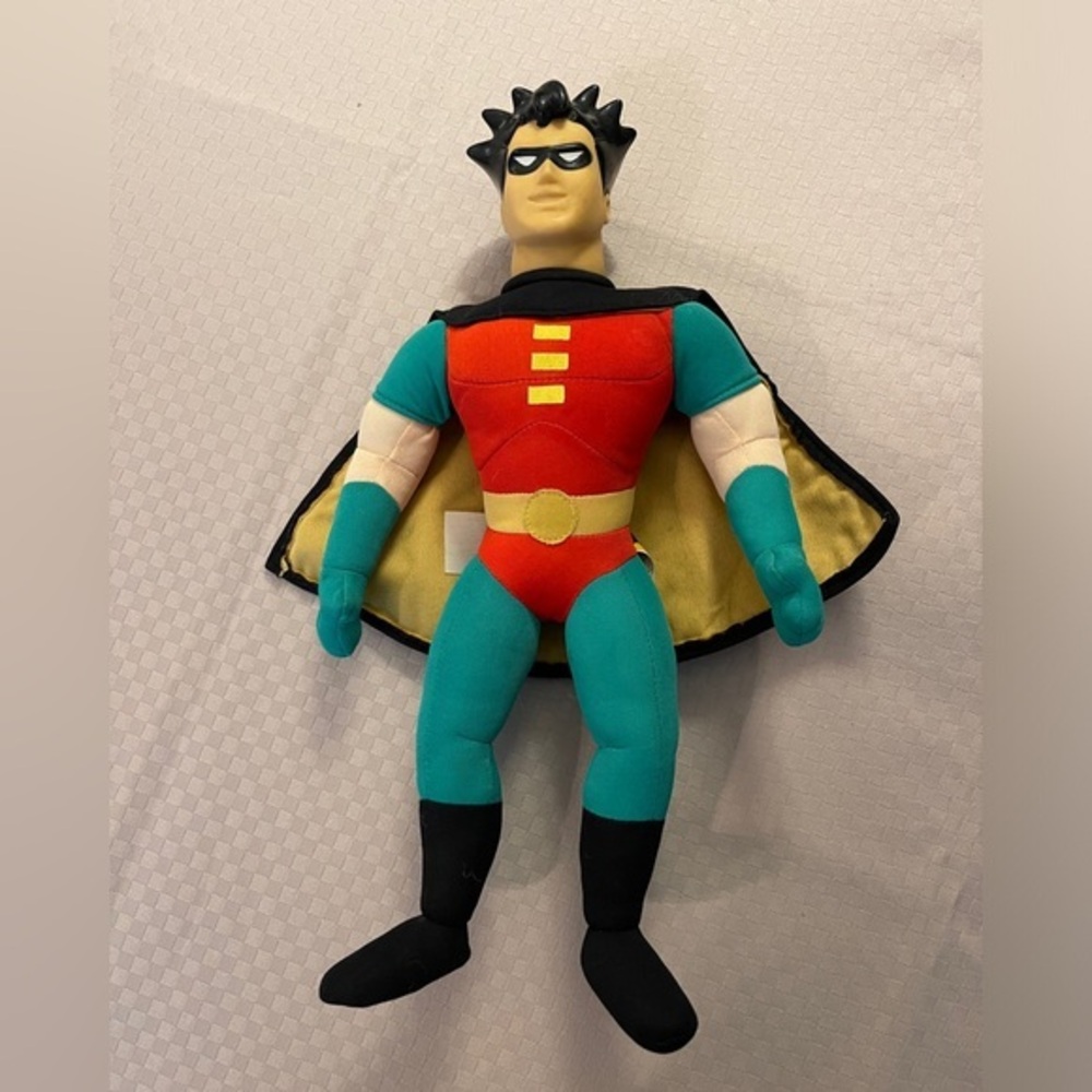 Play-By-Plat Toys & Novelties stuffed plush Robin Bat Man collectible toy. 14”.